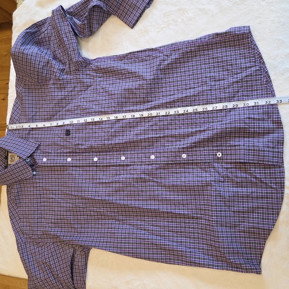 ‼️3/$30‼️ Cinch Shirt Men Purple/black Plaid Long Sleeve Button Up Cotton Medium - Picture 11 of 13